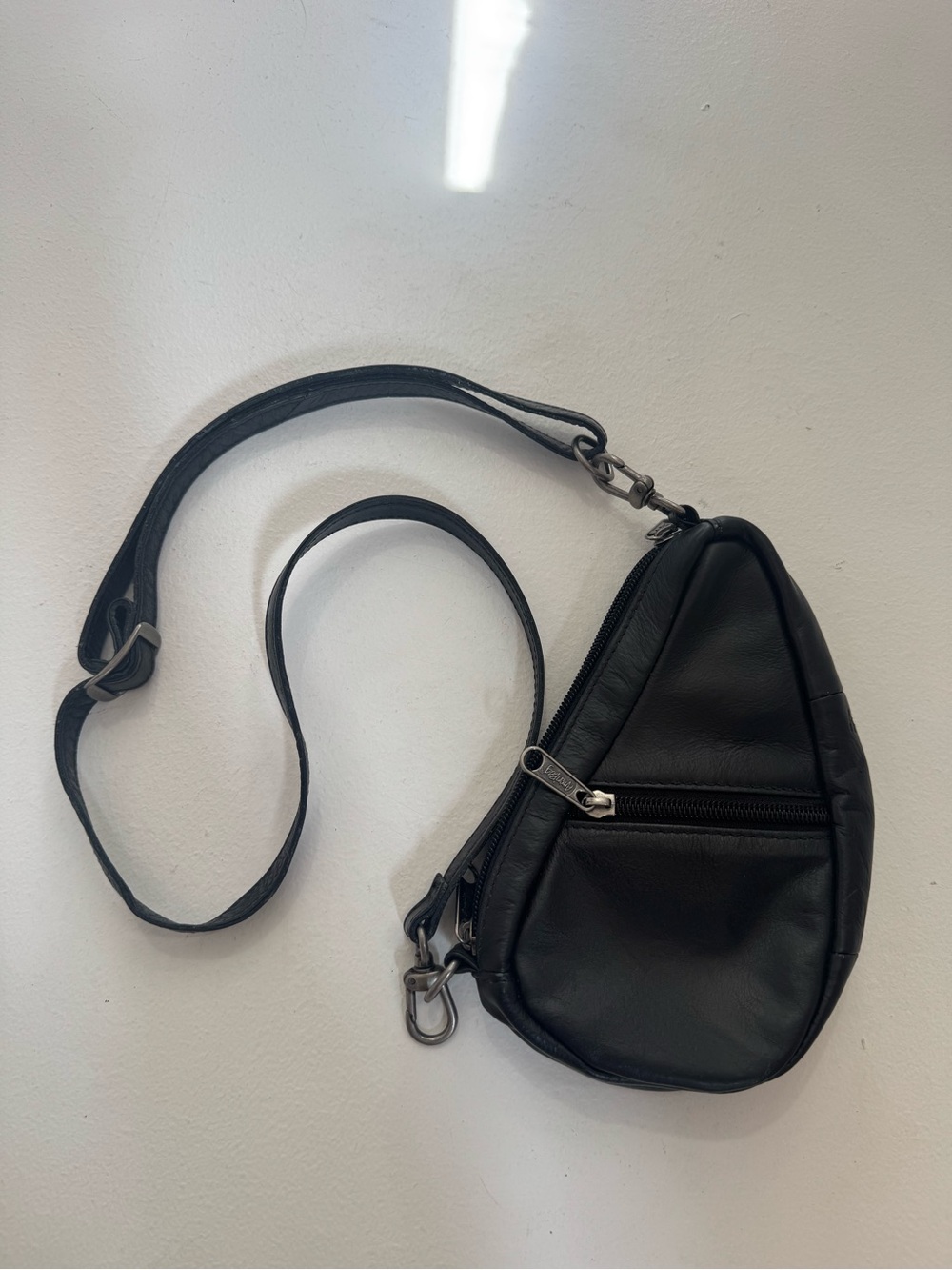 Ameribag Soft black Leather Mini Baglett